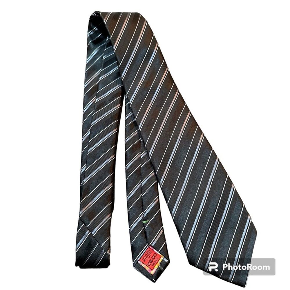John Sparks Striped Tie - Original Price Tag attached! Gray